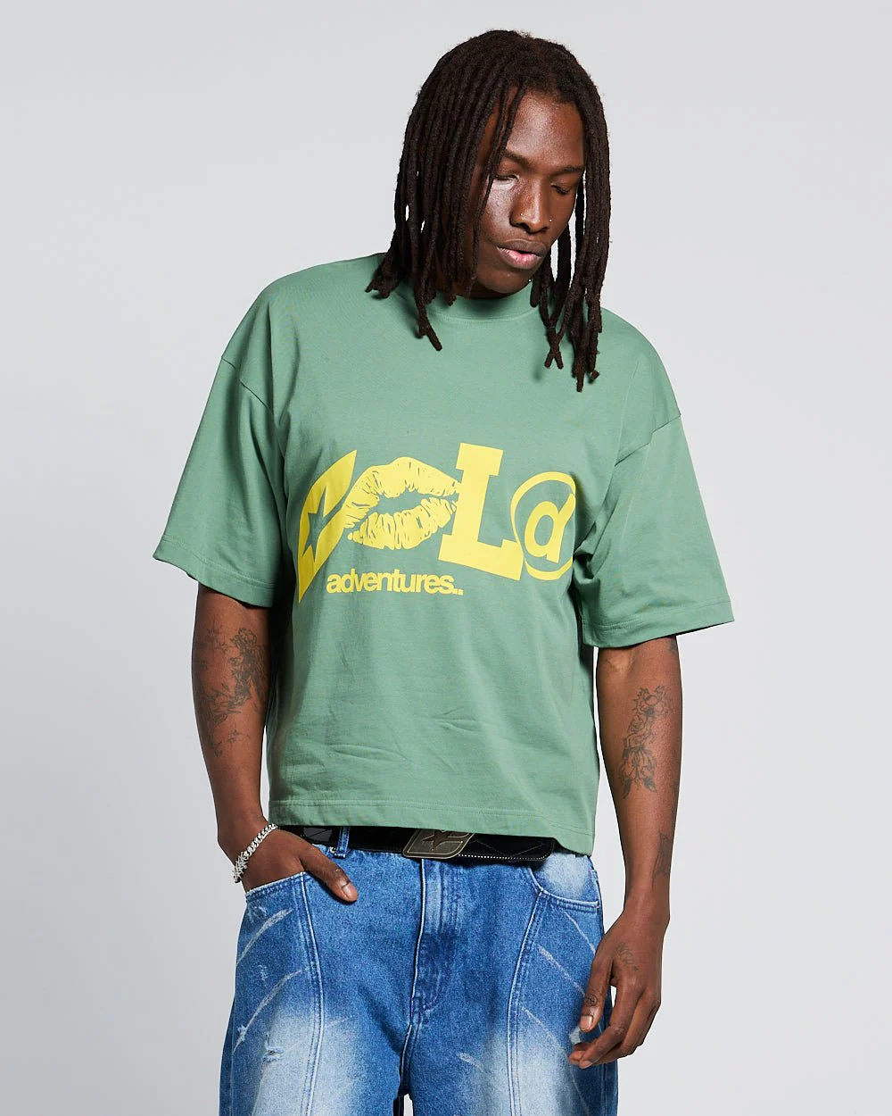 ADVENTURES TEE GREEN & YELLOW - Image 2