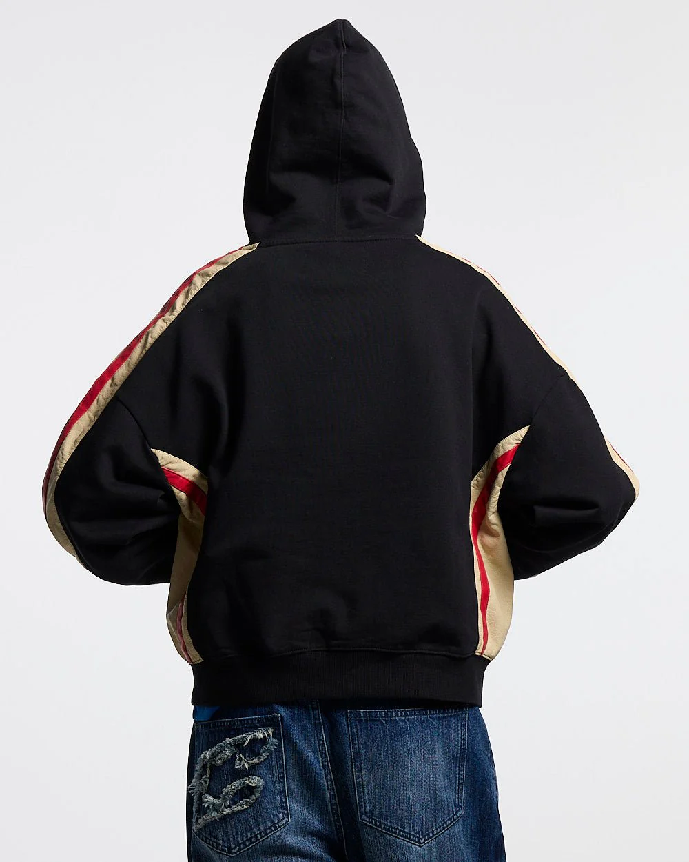 BIKER ZIP HOODIE BLACK - Image 6