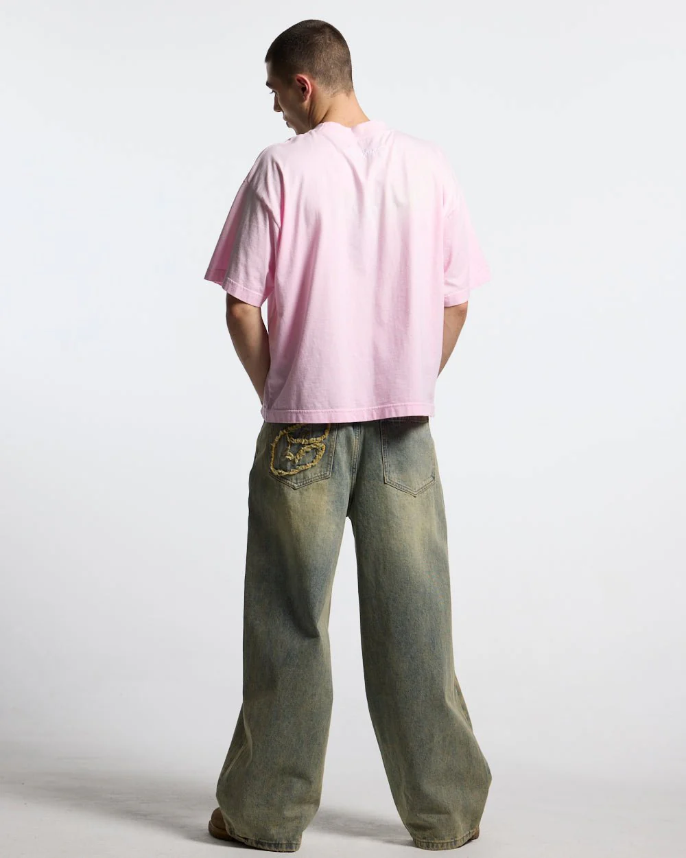 CROSSED SCRIPT TEE PINK - Image 4