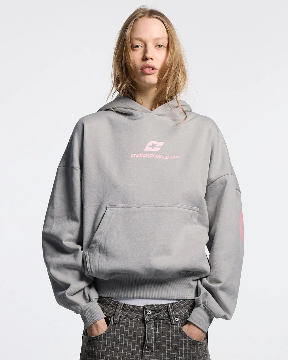 CURVED HOODIE GREY - Image 6