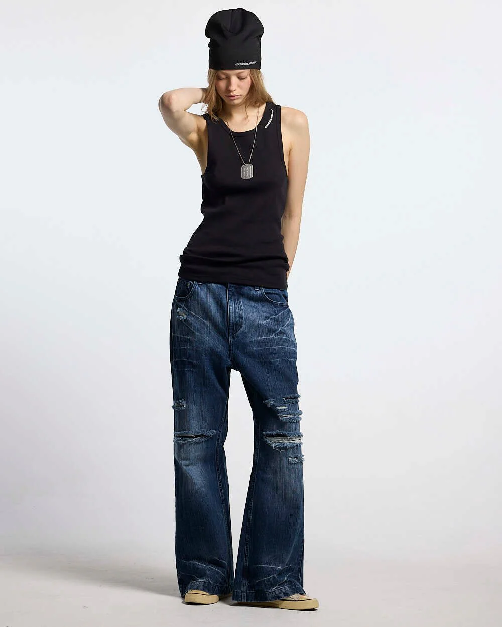 D-STRESSED V3 PANTS WASHED DENIM - Image 7