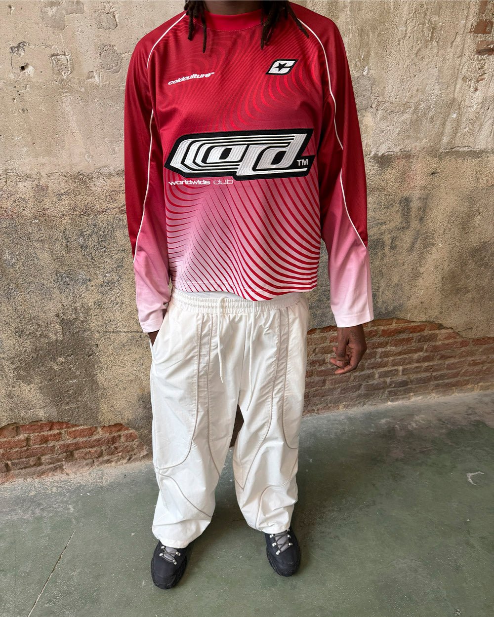 DIFFUSION LONGSLEEVE RED & WHITE - Image 7