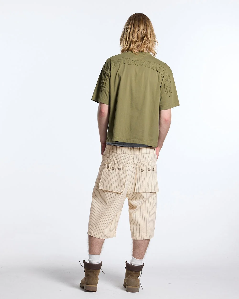 DISTRESS CURVED TEE GREEN - Image 5