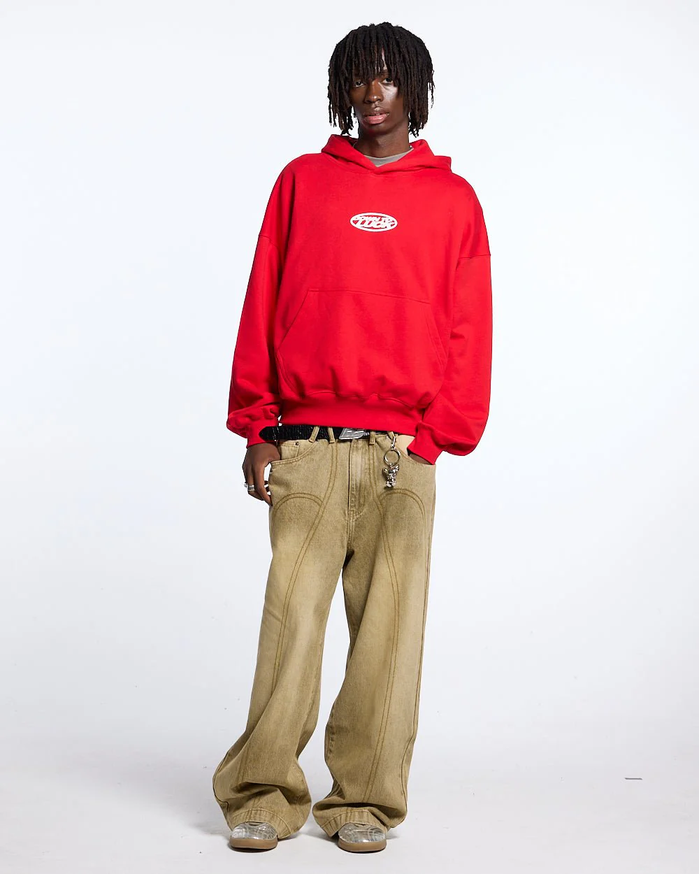 DOWN TO LUCK HOODIE RED - Image 4