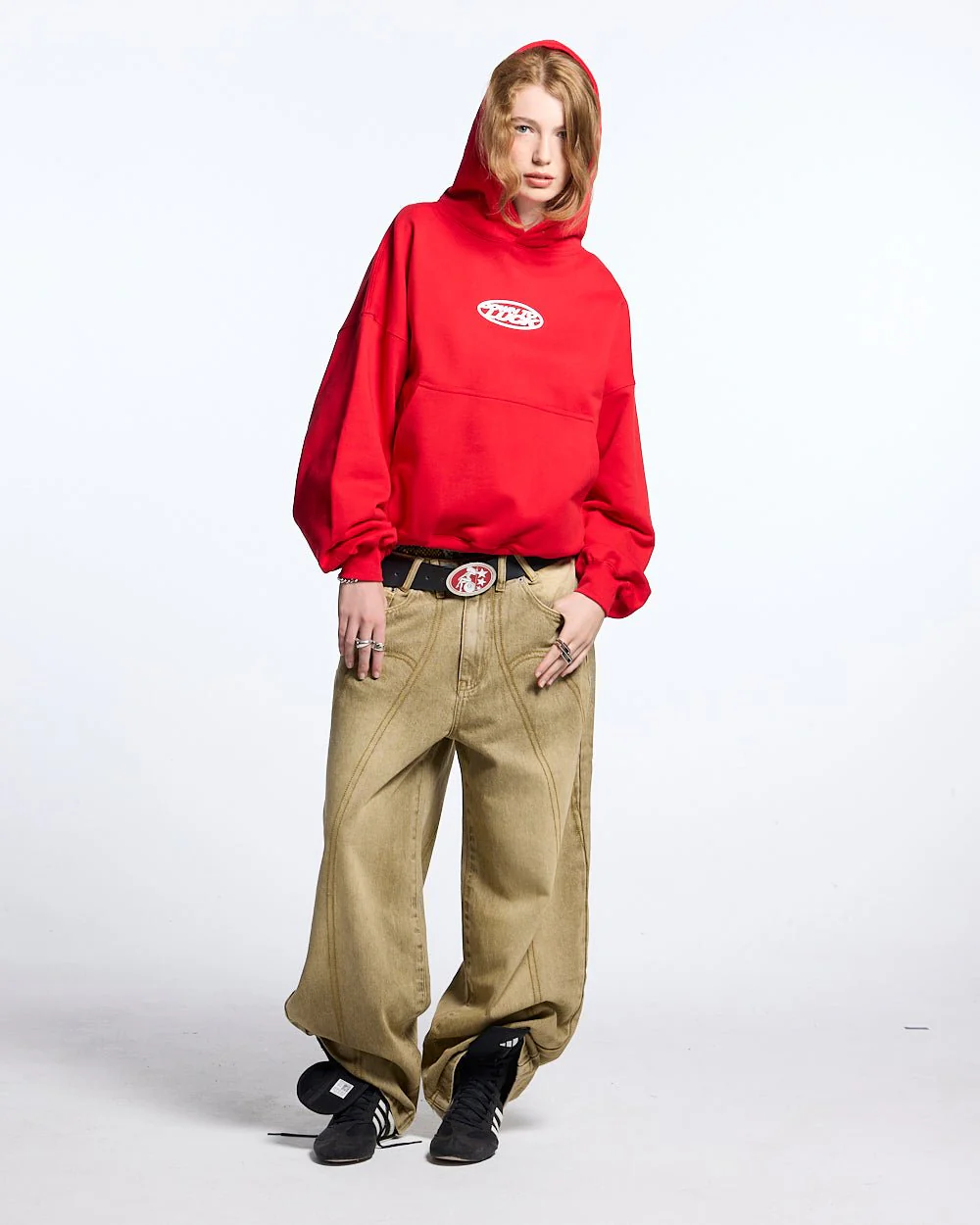 DOWN TO LUCK HOODIE RED - Image 6