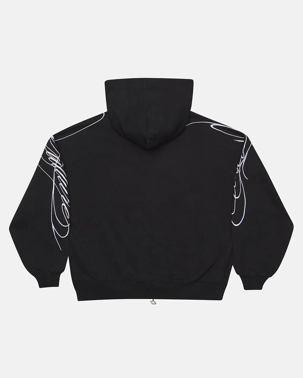 NEW SCRIPT ZIP HOODIE BLACK - Image 3