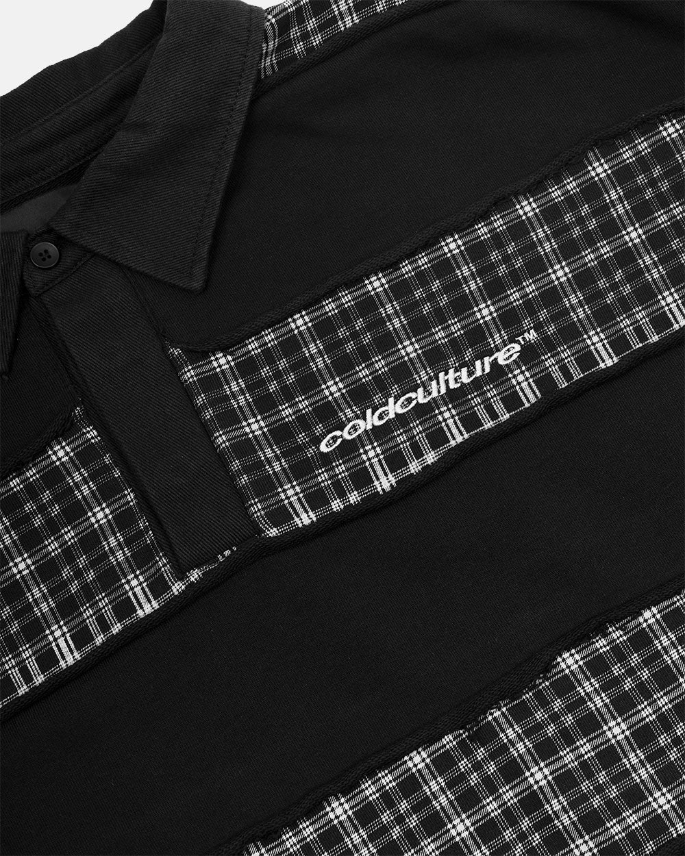 RIPPED LONGSLEEVE POLO BLACK - Image 6