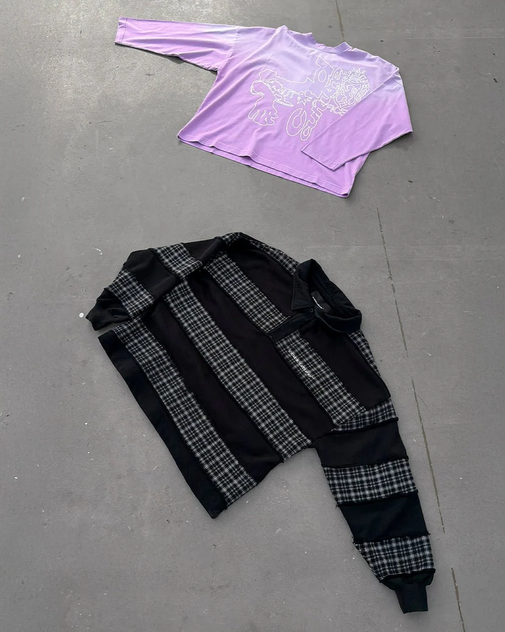 RIPPED LONGSLEEVE POLO BLACK - Image 9