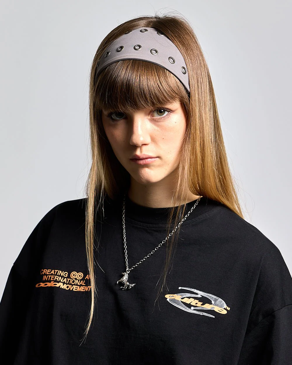 EYELETS HEADBAND STEEL GREY - Image 5