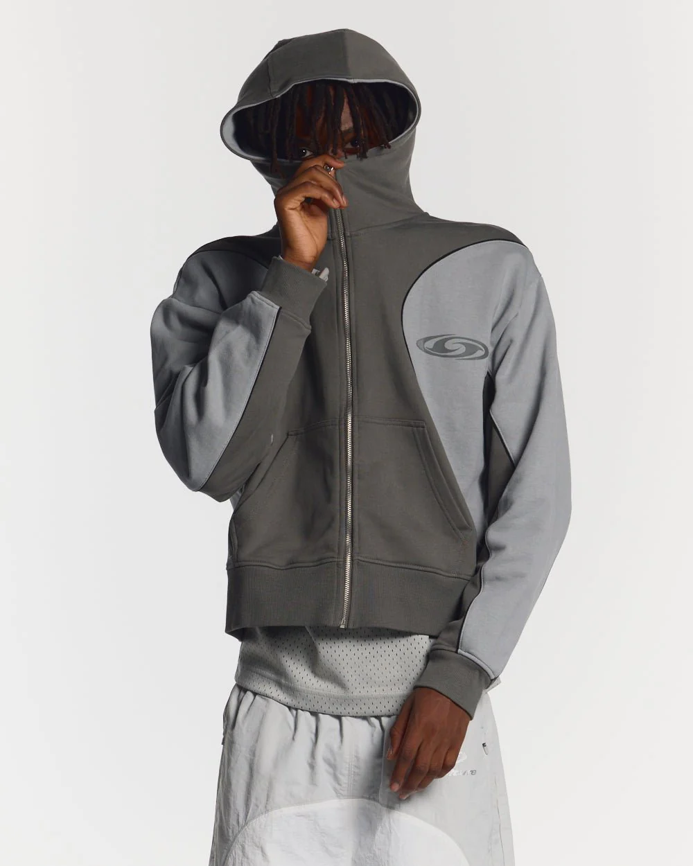 RUSH ZIPPER HOODIE GREY - Image 2