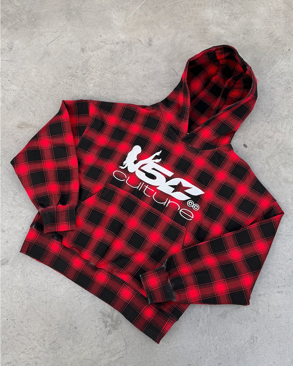 TARTAN HOODIE RED - Image 8