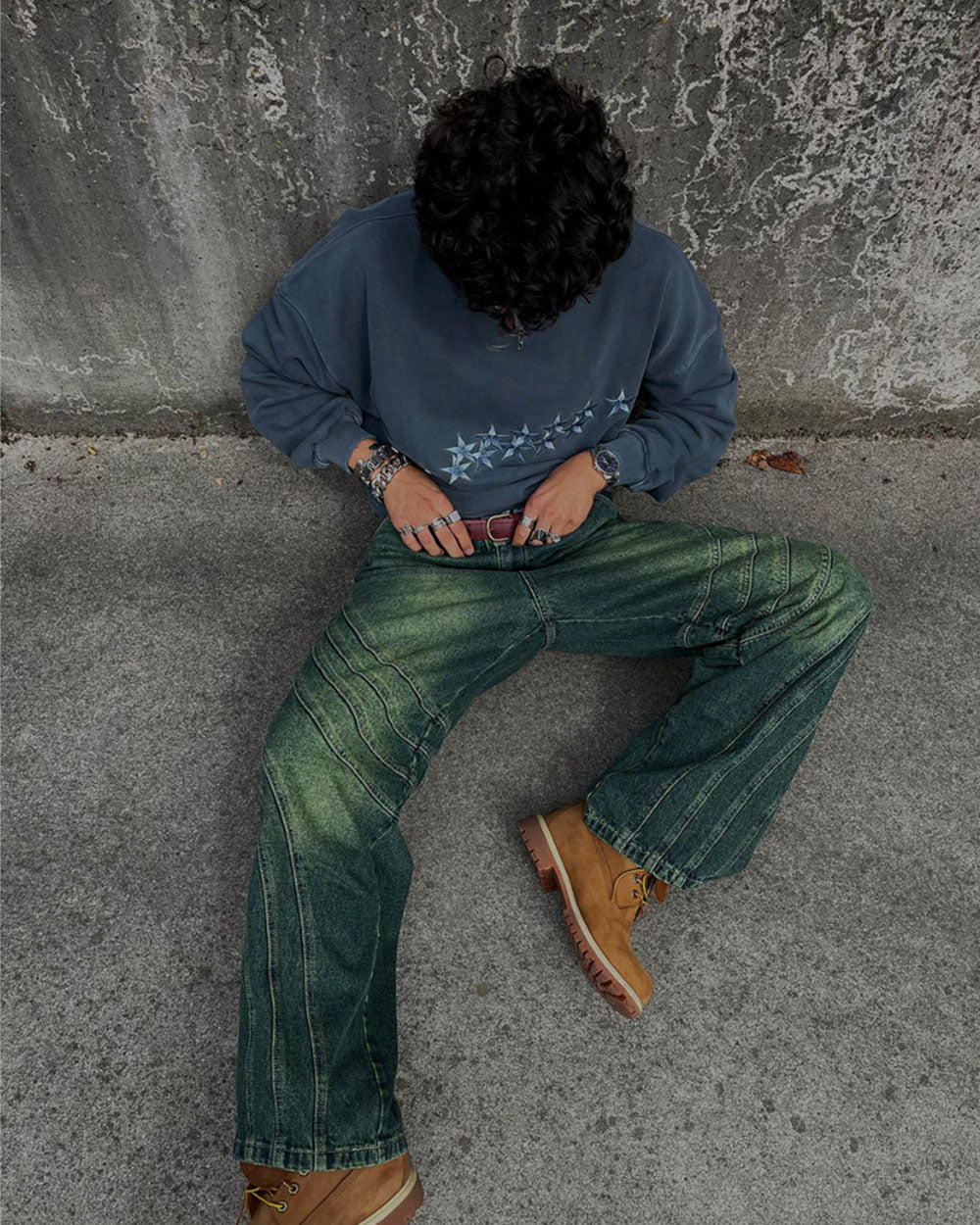 V1 MAZE PANTS GREEN DENIM - Image 6