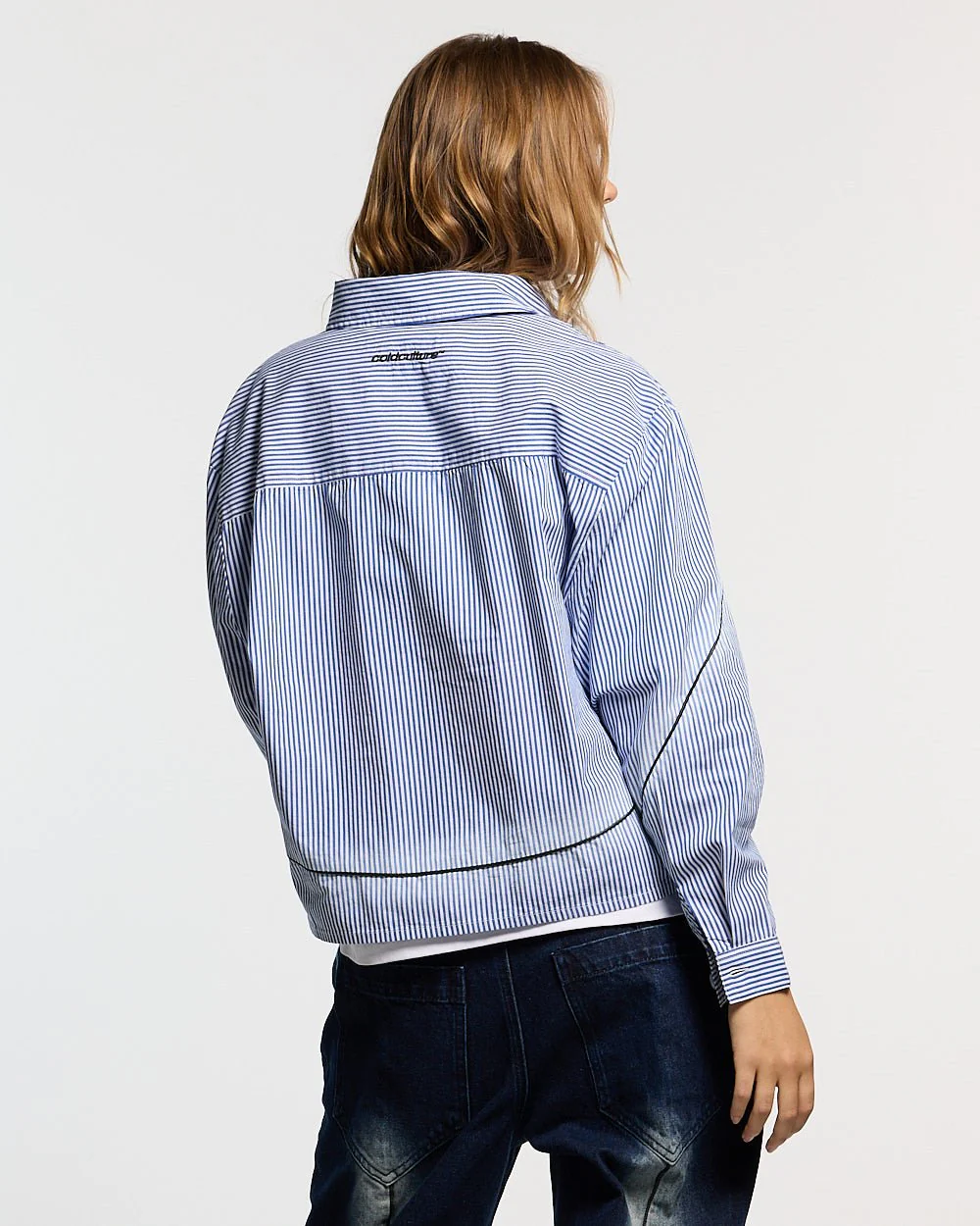 WORLDWIDE LONGSLEEVE SHIRT BLUE & WHITE - Image 6